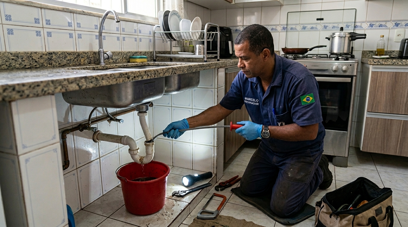 Desentupimento de canos com jato de alta pressão em Cuiabá-MT