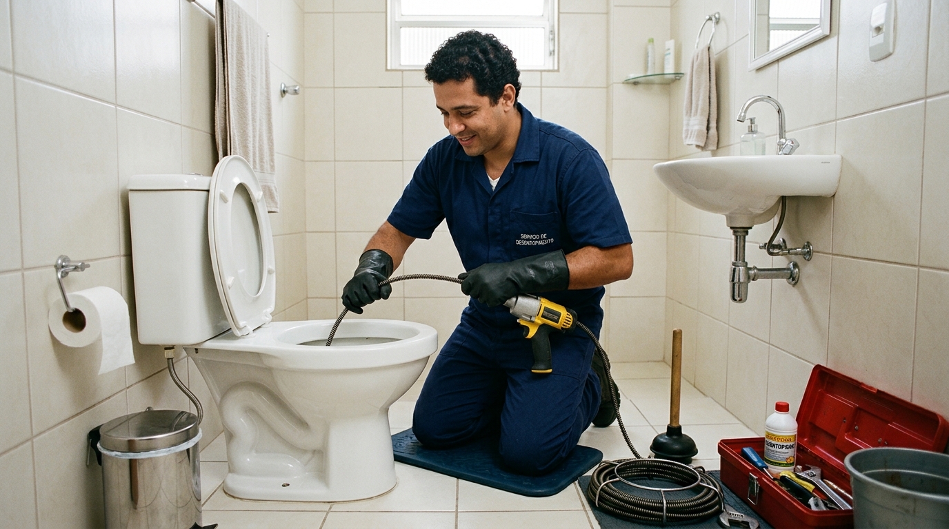 Desentupimento de vaso sanitário em Cuiabá-MT