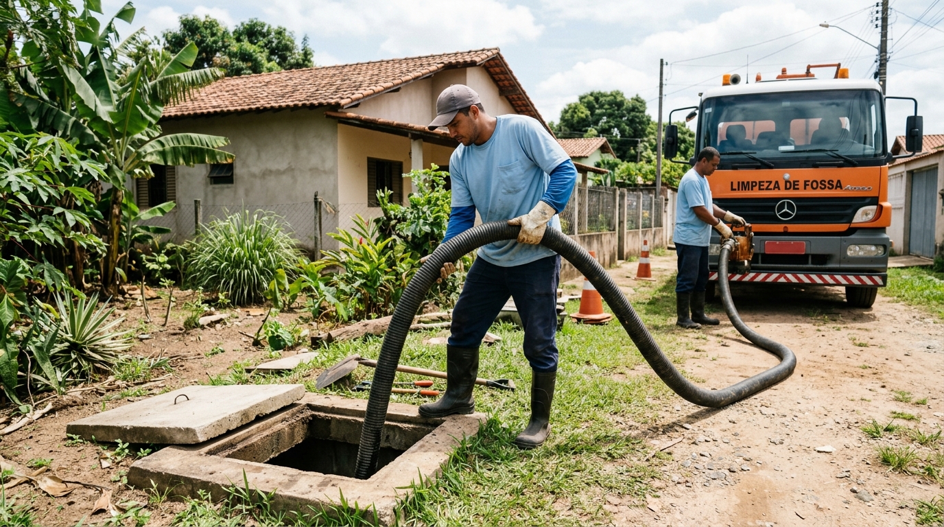 Higienização de fossa residencial em Cuiabá-MT